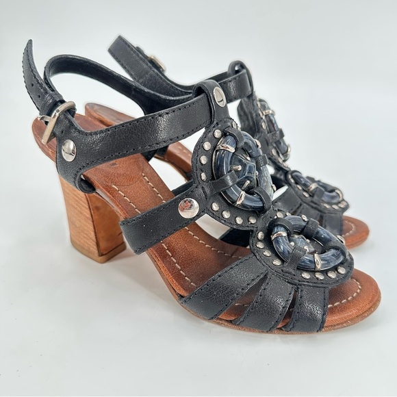 Vintage Y2K Miu Miu Prada Embellished Strappy Sandals Heels Size 36 - Picture 1 of 7